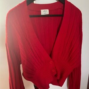 Aritzia Wilfred Plunge Front Cardigan XS